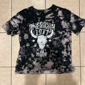 American Made 1977 Tie-Dye T-Shirt - Black and White